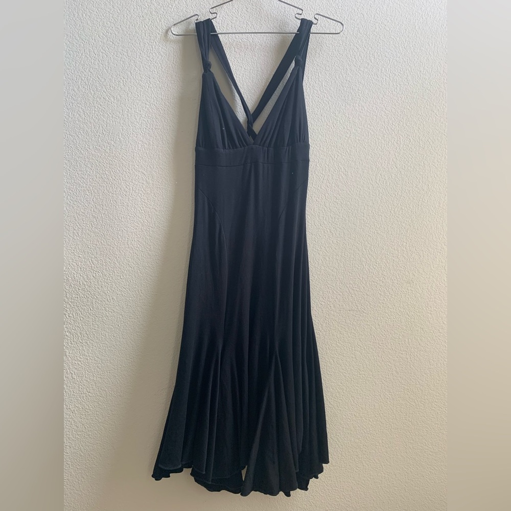 Black crossed back swing dress - size small